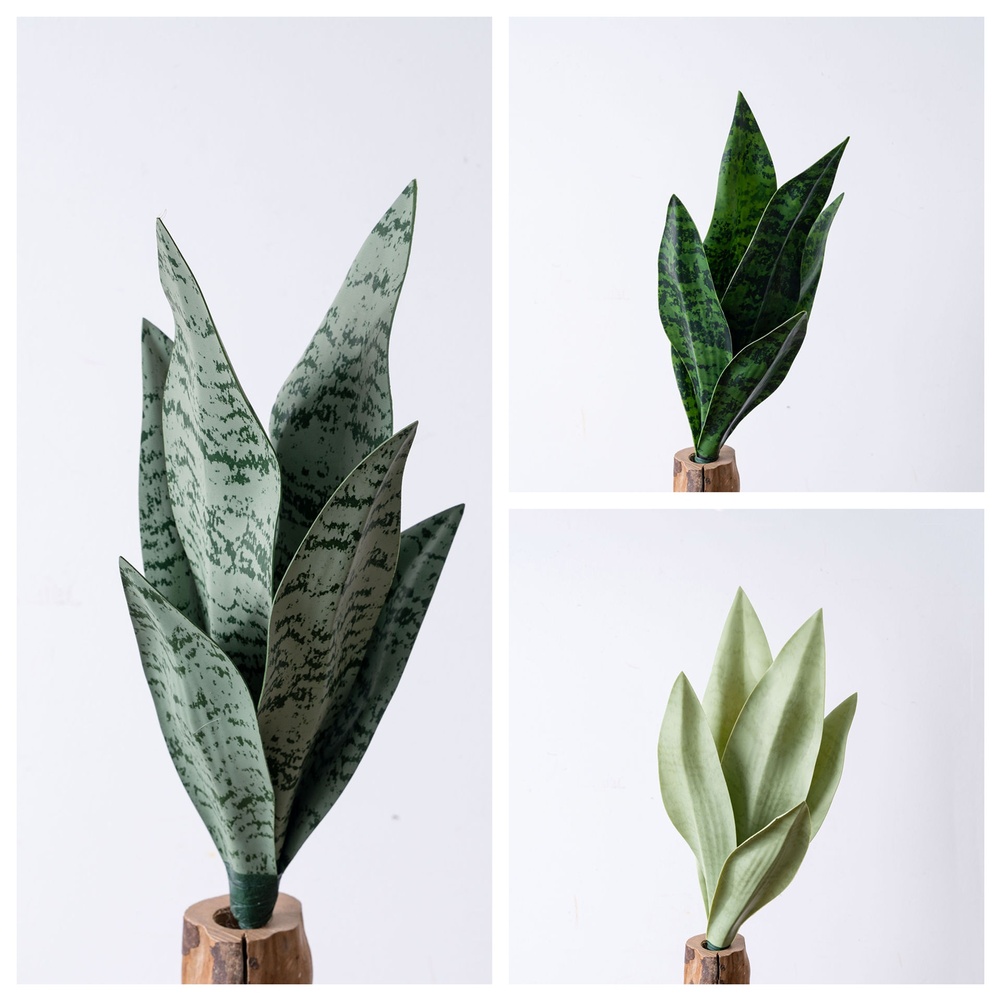 Snake Plant - ต้นไม้ประดิษฐ์ PVC ลายมังกร ใบไม้จำลองเหมือนจริง ขนาด 33