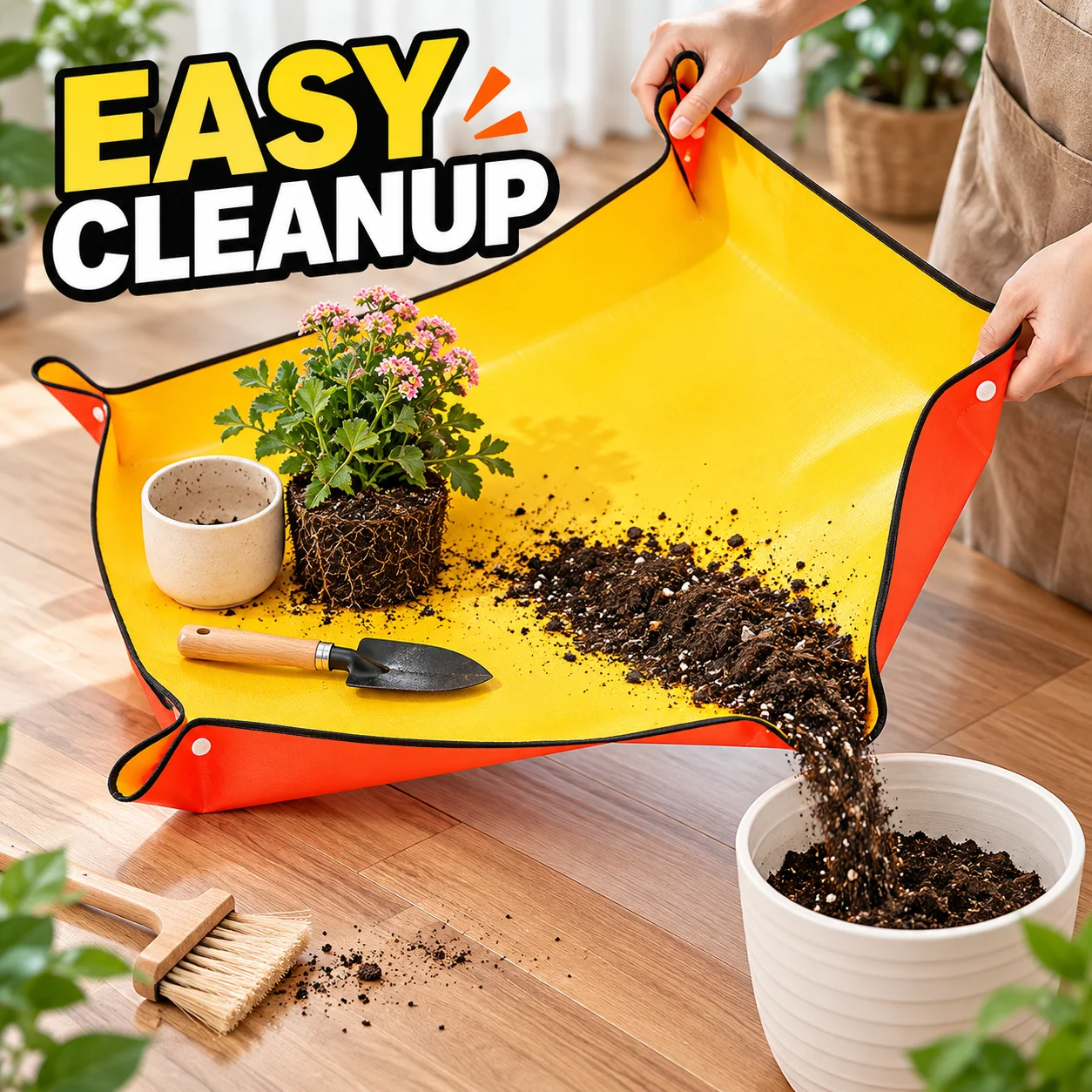 แผ่นรองเปลี่ยนกระถางต้นไม้กันน - Repotting Mat บทวิจารณ์และราคา