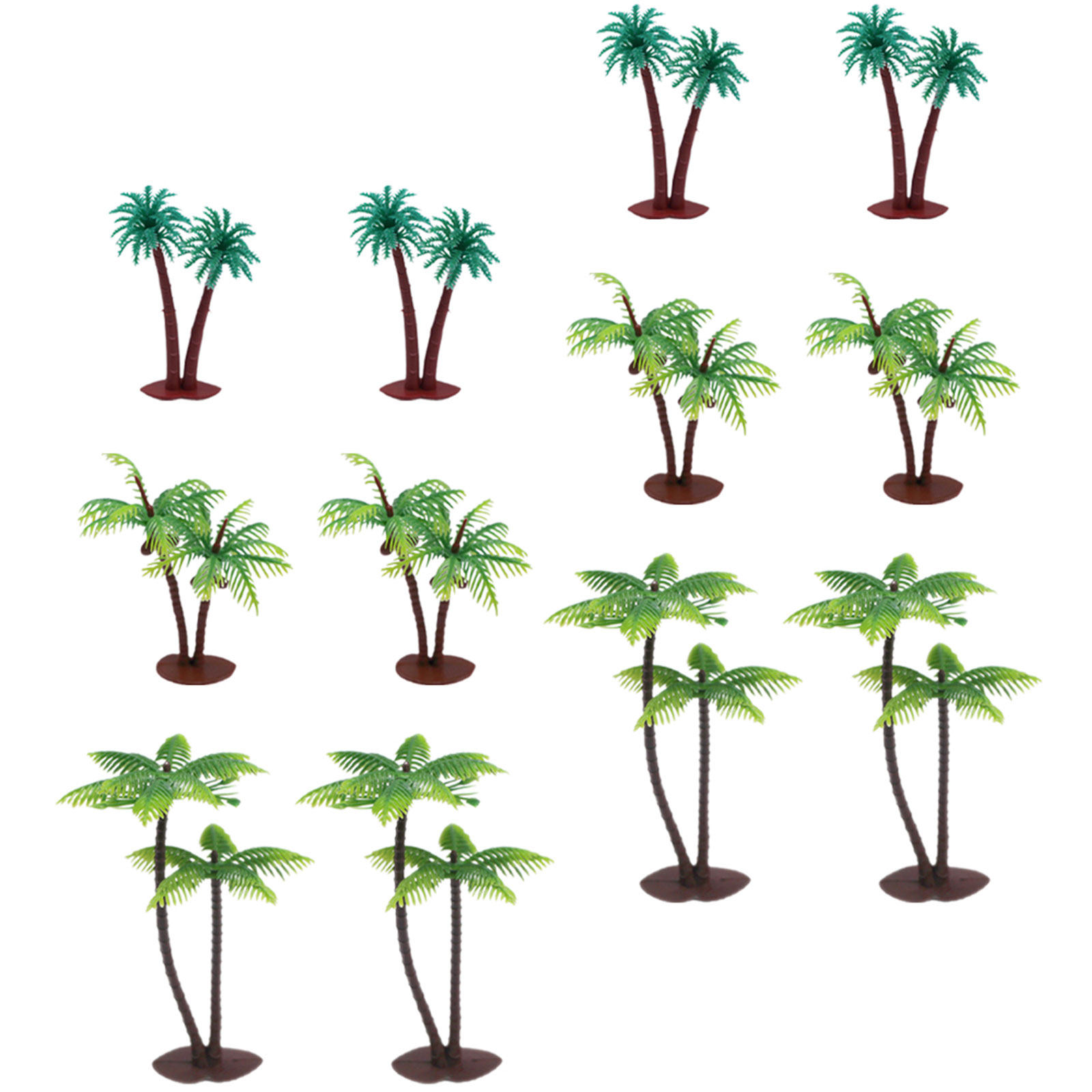 12 ชิ้น ต้นปาล์มจำลองขนาดเล็ก  - Indoor Plants บทวิจารณ์และราคา