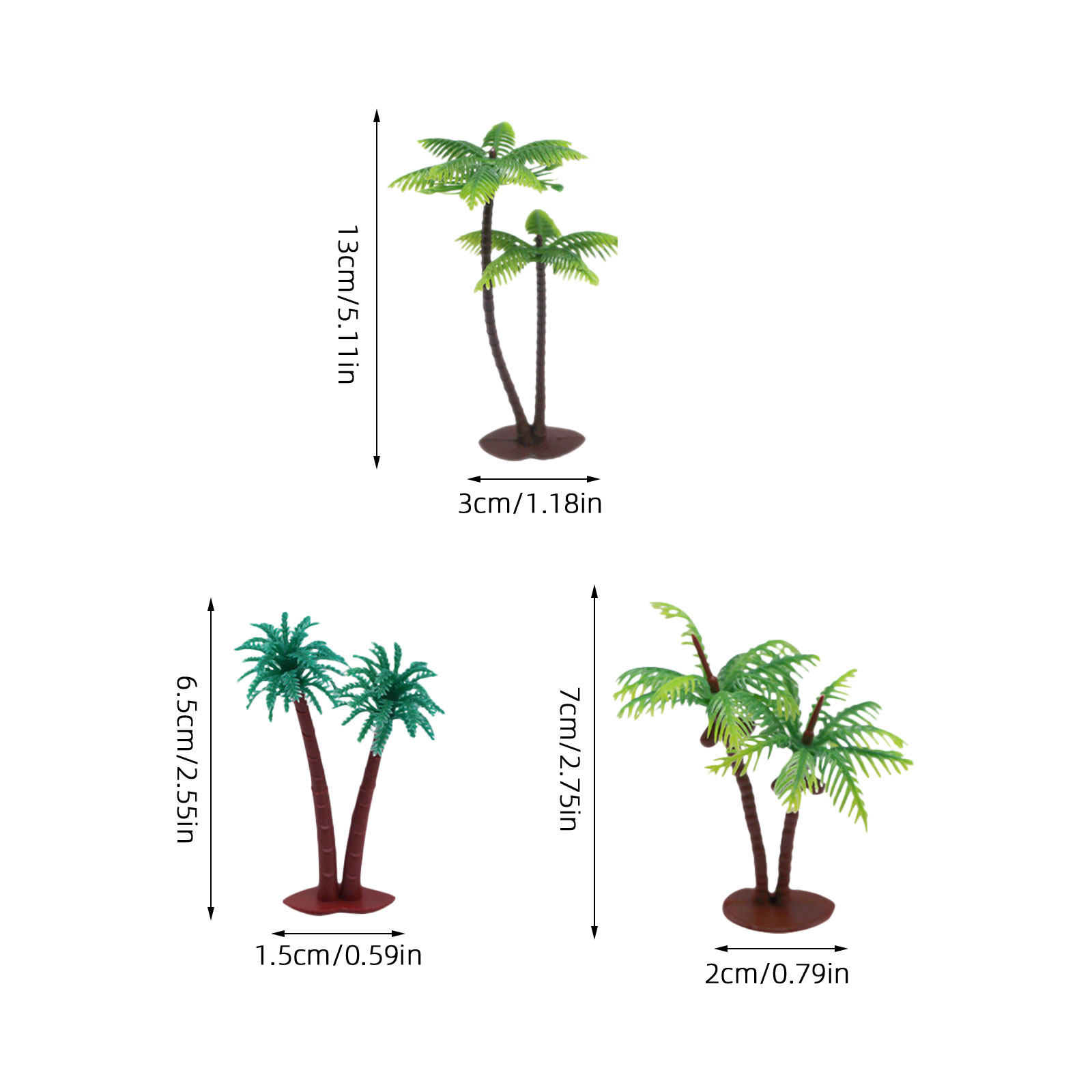 12 ชิ้น ต้นปาล์มจำลองขนาดเล็ก  - Indoor Plants บทวิจารณ์และราคา